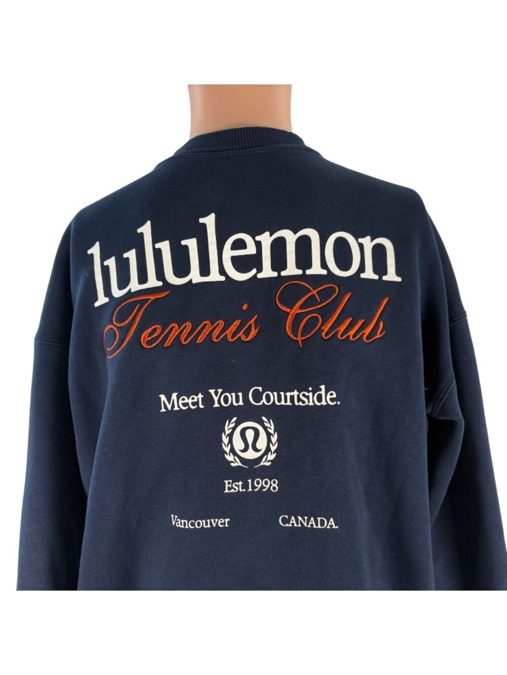 Lululemon Tennis Club Crewneck Sweatshirt Womens Size XL Pullover Blue